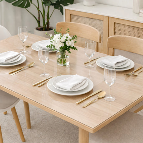 Gennemsigtig voksdug i klar plast – 1,0 mm / 100 cm, stue