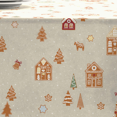 Gingerbread Juledug - Södahl akryldug i 100% bomuld med antiskrid, mønster