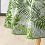 Green Feuilles – rund voksdug Ø 155 cm, kant