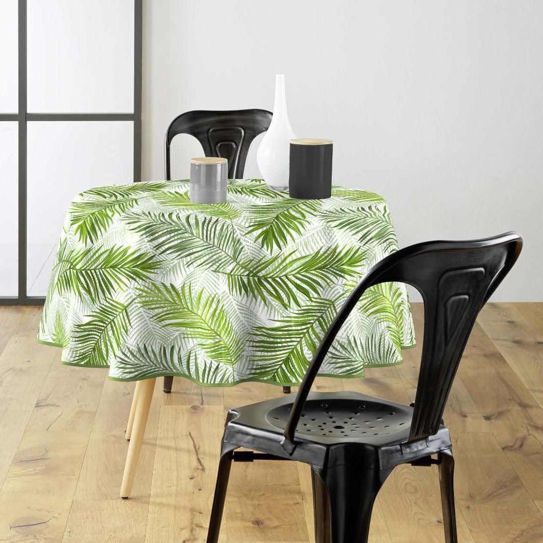 Green Feuilles – rund voksdug Ø 155 cm, miljø