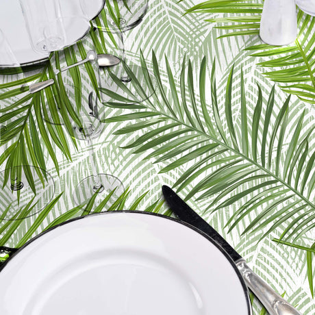 Green Feuilles – rund voksdug Ø 155 cm, nærbillede