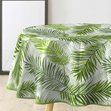 Green Feuilles – rund voksdug Ø 155 cm