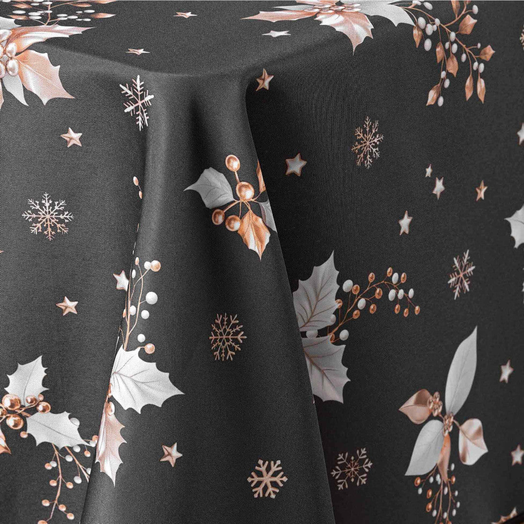 Guido Antracit - Juledug med kristtorn, 150 x 300 cm, mønster