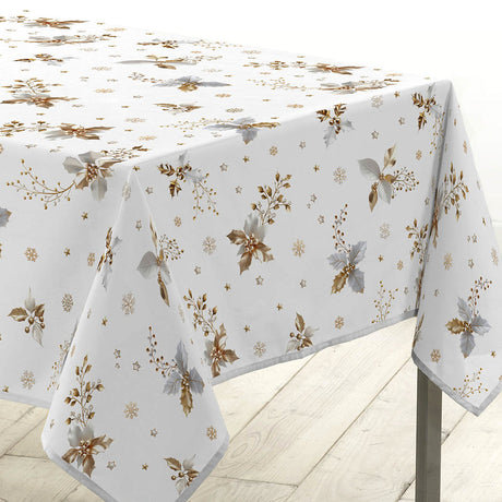 Guido Blanc - Juledug med kristtorn, 150 x 300 cm, hjørne