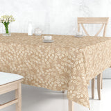 Hessian Leaf Beige – Let præget voksdug med bladmønster