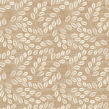 Hessian Leaf Beige – Let præget voksdug med bladmønster, mønster