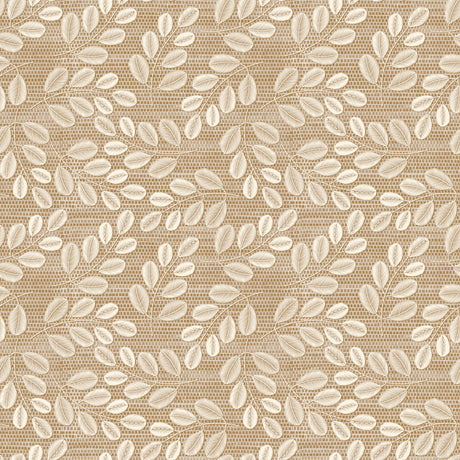 Hessian Leaf Beige – Let præget voksdug med bladmønster, mønster