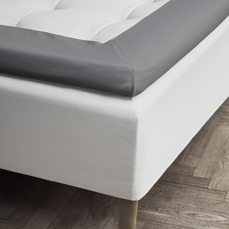 JUNA Percale kuvertlagen 180 x 200 cm – Grå, omvendt