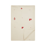 Julia Rød - Broderet juledug, 100% bomuld - 140 x 220 cm, foldet