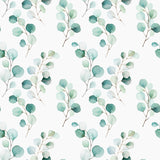 Junos Eucalyptus – Akryldug med akvarelblade, mønster