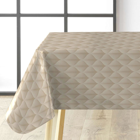 Kalini Luxury Natural - Voksdug med grafisk mønster i flot 3D-effekt, hjørne