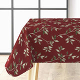 Liane Rouge – Voksdug i bordeaux med gyldne bladranker, hjørne