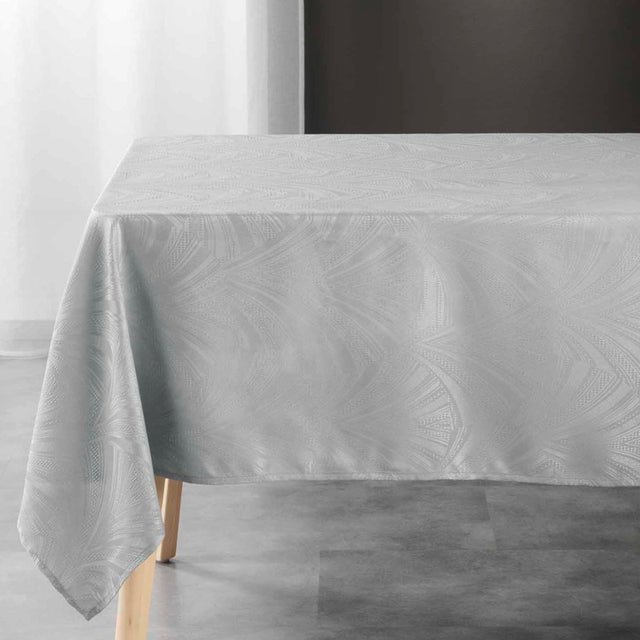 Lolly Grey – Damaskdug med grafisk vævet mønster – 140 x 240 cm