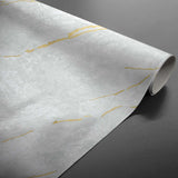 Lustral Metallic - Elegant voksdug med marmorstruktur og guldårer, rullet