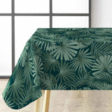Malawi Vert - Voksdug med grafisk palmebladsmønster, hjørne