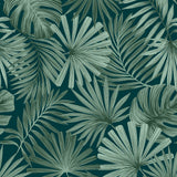 Malawi Vert - Voksdug med grafisk palmebladsmønster, mønster