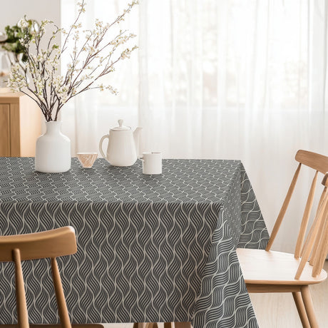 Mercedes Antracit – Akryldug med bølgende grafisk mønster, hjørne