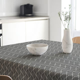 Mercedes Antracit – Akryldug med bølgende grafisk mønster, miljø