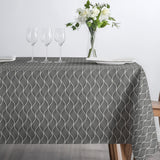 Mercedes Antracit – Akryldug med bølgende grafisk mønster, siden