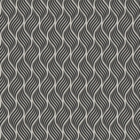 Mercedes Antracit – Akryldug med bølgende grafisk mønster