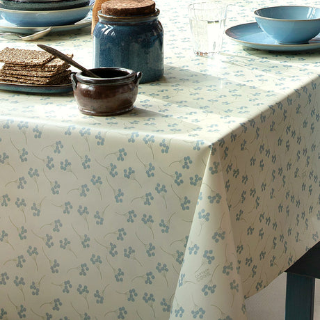 Mimosi North – Captain Cook voksdug med små grafiske blomster, hjørne