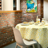 Mimosi Vanilla - Captain Cook voksdug med små grafiske blomster, miljø