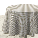 Mini Vichy Naturel – Rund voksdug med tern Ø 155 cm