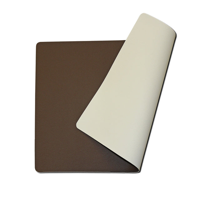 Moon dækkeserviet i kunstlæder – Moka/White – 30 x 43 cm