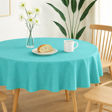 Nelson, ensfarvet rund stofdug Ø 180, Celadon, miljø