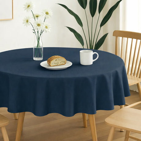 Nelson, ensfarvet rund stofdug Ø 180, Koboltblå, miljø