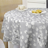 Nordfavn Autumn Leaf – Voksdug med afdæmpet bladmønster, rund