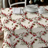 Nordfavn Bessie – Juleakryldug med røde bær og grønne grene, nærbillede