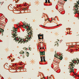 Nordfavn Cascanueces – Akryldug med nostalgiske julemotiver, mønster