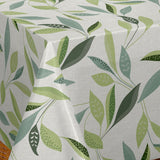 Nordfavn Class Grøn - Voksdug med grafisk bladmønster, hjørne