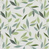 Nordfavn Class Grøn - Voksdug med grafisk bladmønster, mønster