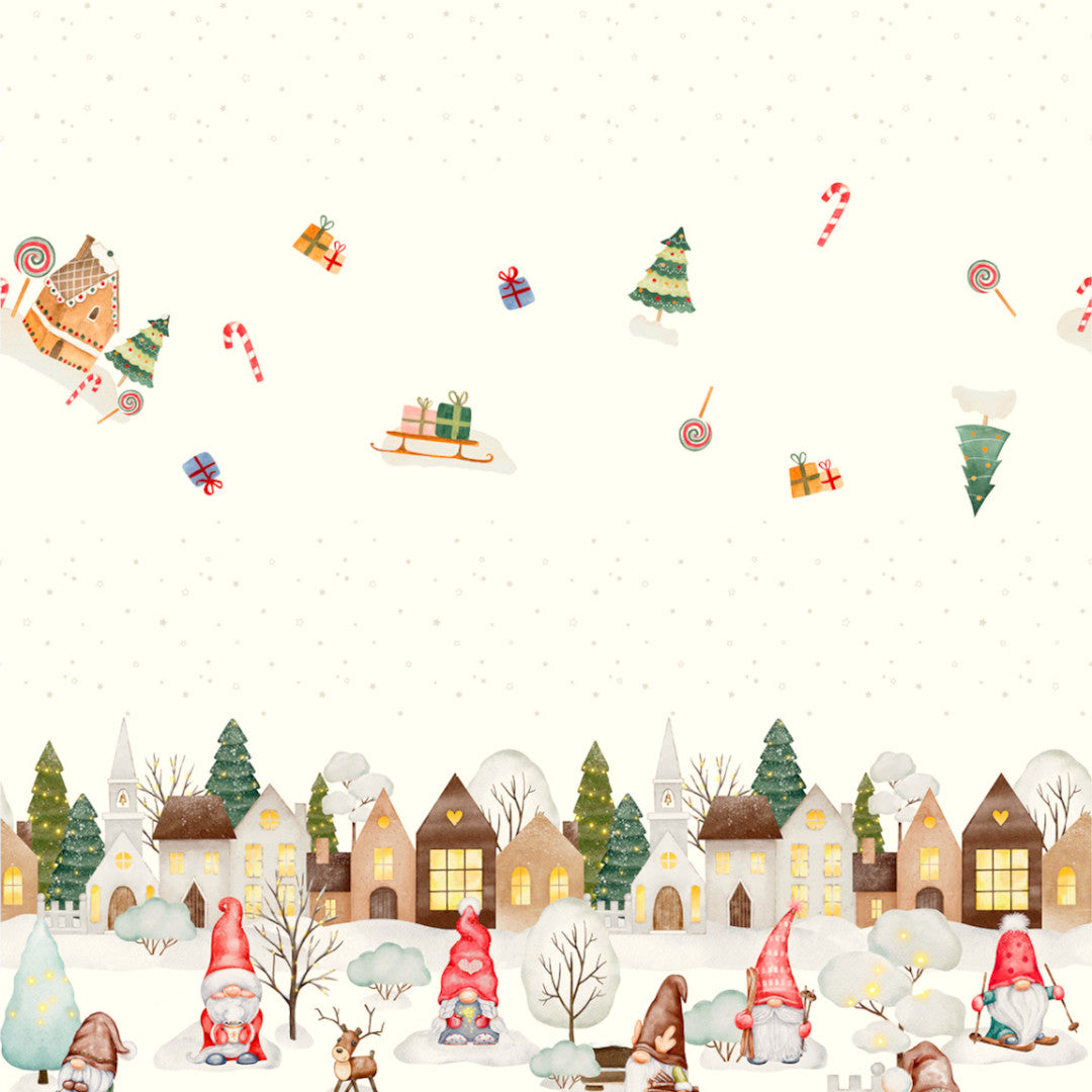 Nordfavn Elf – Juleakryldug med vinterby og nisser, mønster