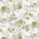 Nordfavn Elisabeth Grøn - Voksdug klassisk blomsterprint, mønster