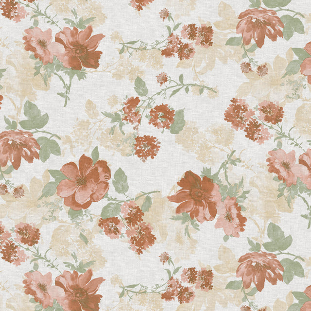 Nordfavn Elisabeth Rosa - Voksdug romantisk blomsterprint