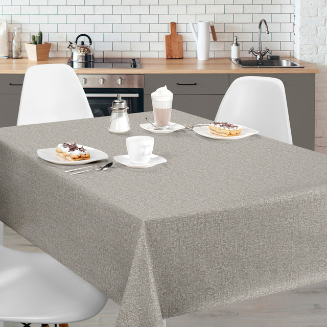 Nordfavn Fine Weave Stone – Præget voksdug med diskret tekstiludtryk, miljø