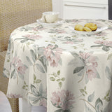 Nordfavn Fruehling Rosa - Voksdug med blødt blomsterprint, rund