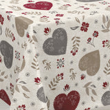 Nordfavn Hati Natur - Voksdug med dekorativt hjertemønster, hjørne