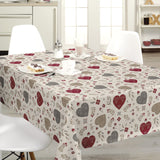 Nordfavn Hati Natur - Voksdug med dekorativt hjertemønster