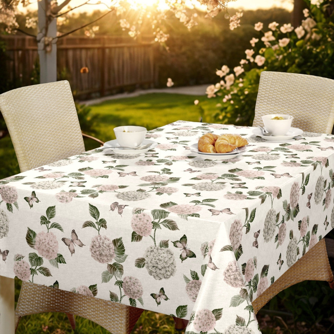 Nordfavn Hortensia Have - Voksdug med sommerfugle, havemiljø