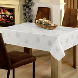 Nordfavn Marilyn – Lys grå julevoksdug med iskrystaller, miljø