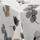 Nordfavn Organza Grey Beige – Voksdug med bladmønster, hjørne