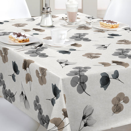 Nordfavn Organza Grey Beige – Voksdug med bladmønster, miljø