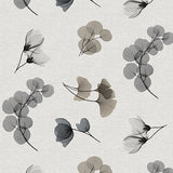 Nordfavn Organza Grey Beige – Voksdug med bladmønster, mønster