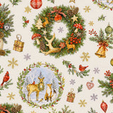 Nordfavn Pinarte – Akryldug med nostalgiske julemotiver, mønster 1