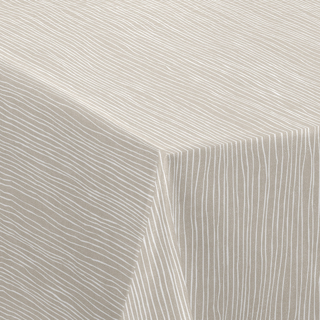 Nordfavn Strange Ways Beige - Voksdug i beige med striber, hjørne