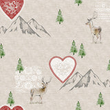 Nordfavn Vixen – Juleakryldug med rensdyr og nordisk natur, mønster